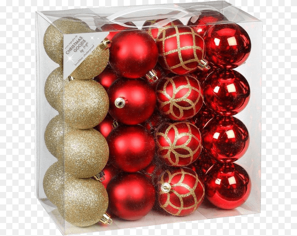 Christmas Bauble Set Made Of Plastic 32 Pieces Red Christmas Ornament, Christmas Decorations, Festival, Christmas Tree, Christmas Tree Ornaments Png