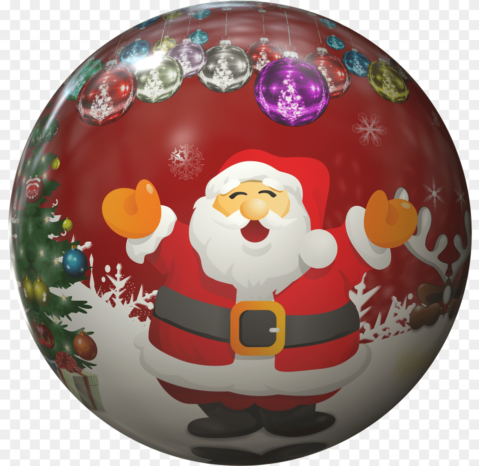 Christmas Bauble With Santa Claus Image Purepng Bola De Papai Noel, Ball, Sphere, Soccer Ball, Soccer Png