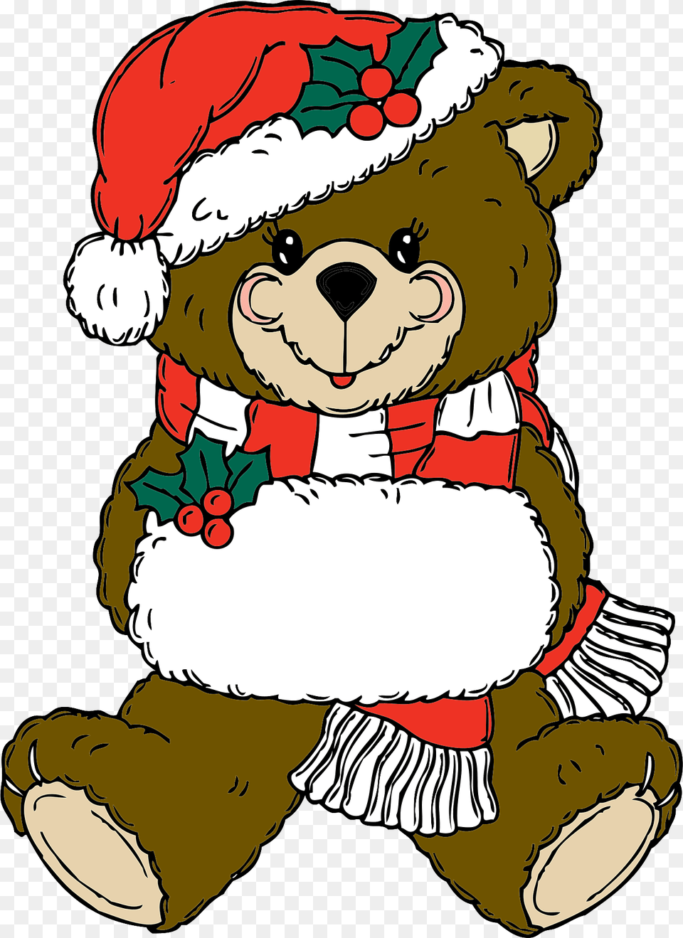 Christmas Bear Clipart, Baby, Person, Face, Head Png Image