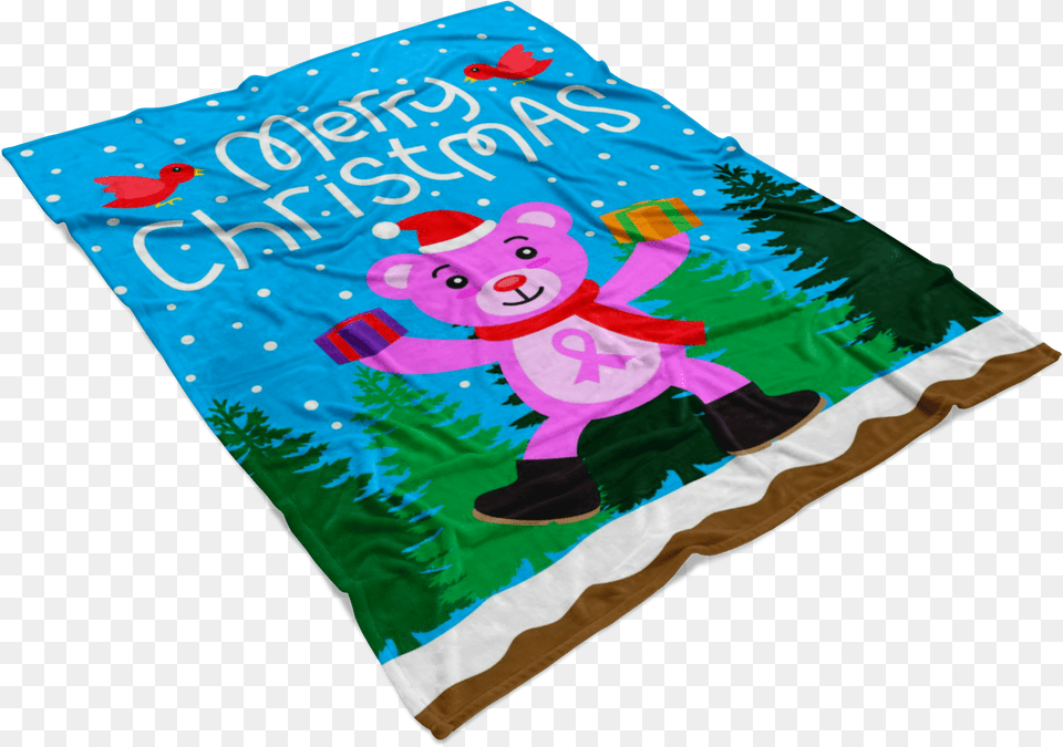 Christmas Bear Pink Ribbon Gift Blanketquotdata Zoomquotcdn Cartoon, Birthday Cake, Cake, Cream, Dessert Free Png