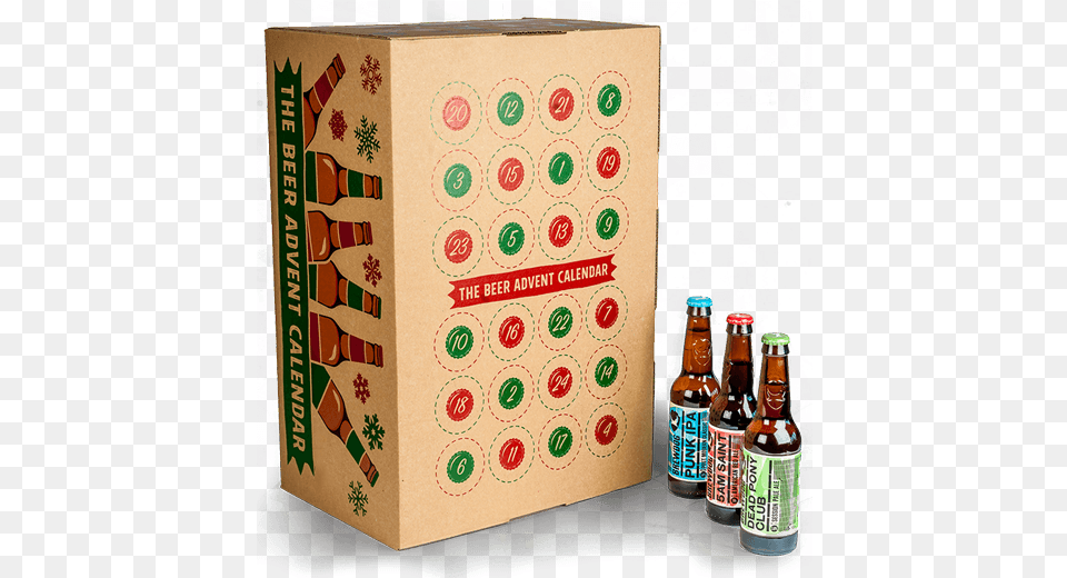 Christmas Beer Advent Calendars, Alcohol, Beverage, Bottle, Box Free Png