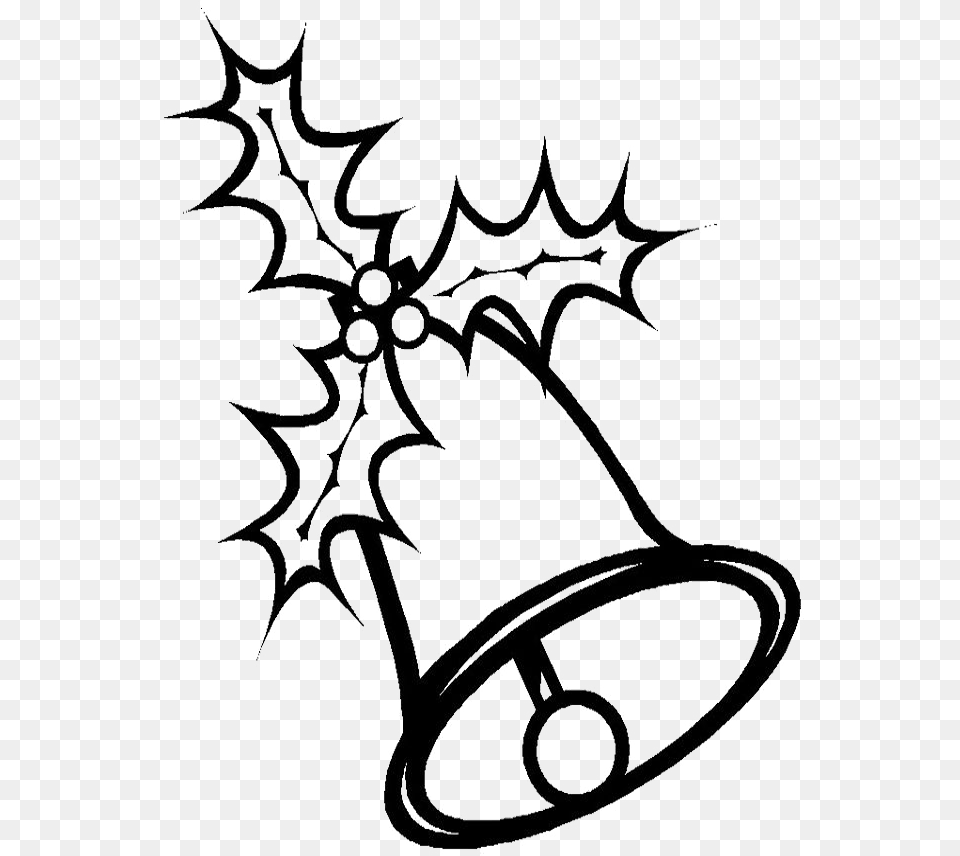 Christmas Bell Template Many Interesting Cliparts Christmas Bell Black And White Png