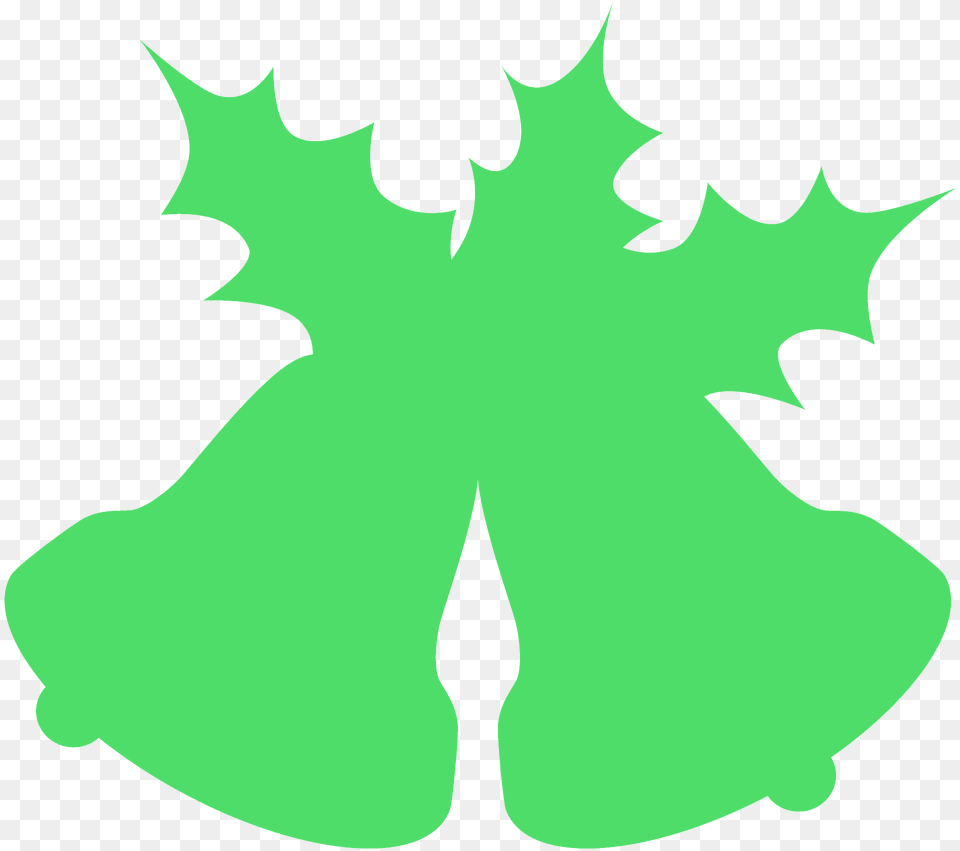 Christmas Bells And Holly Silhouette, Leaf, Plant, Animal, Fish Png