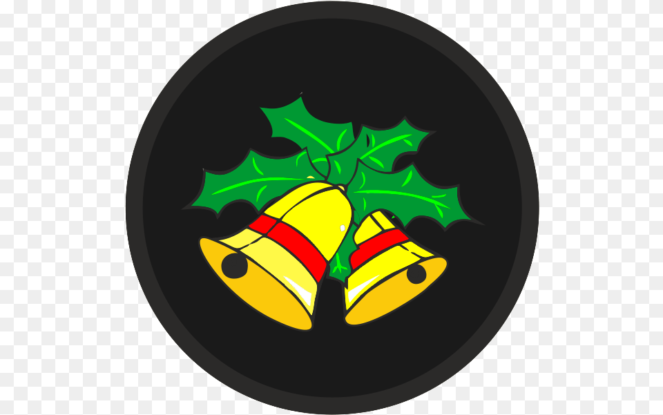 Christmas Bells Circle, Leaf, Plant, Logo, Symbol Png Image