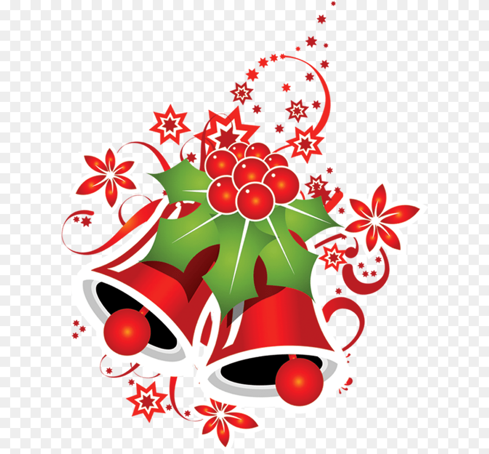 Christmas Bells Clip Art, Floral Design, Graphics, Pattern Png