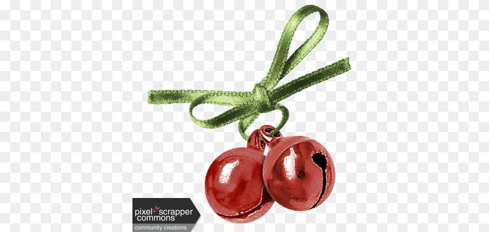 Christmas Bells Red Graphic By Christine Aufty Pixel Christmas Ornament, Food, Fruit, Plant, Produce Png Image