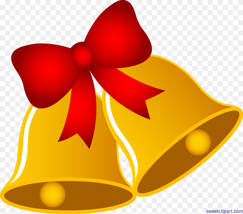 Christmas Bells With Bow Clip Art Png Image
