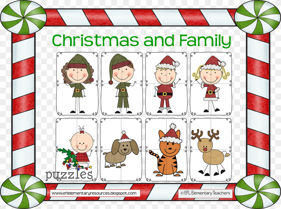 Christmas Bingo Clipart Free Download Efl Elementary Happy Holidays, Baby, Person, Face, Head Png Image