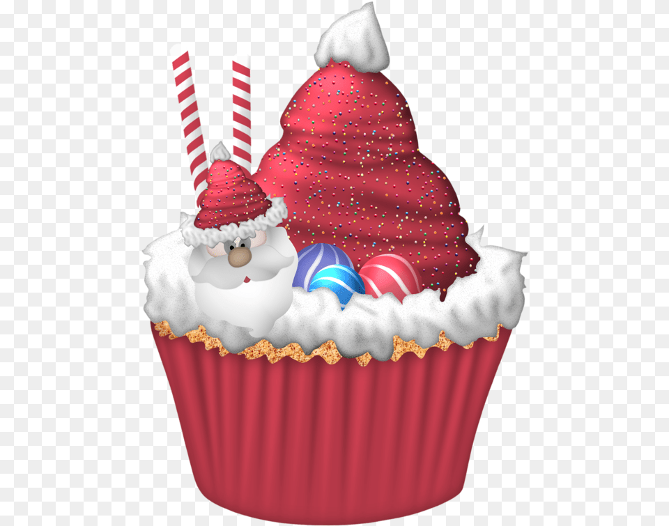 Christmas Birthday Cake Clip Art Christmas Cupcake Clipart, Cream, Dessert, Food, Icing Png
