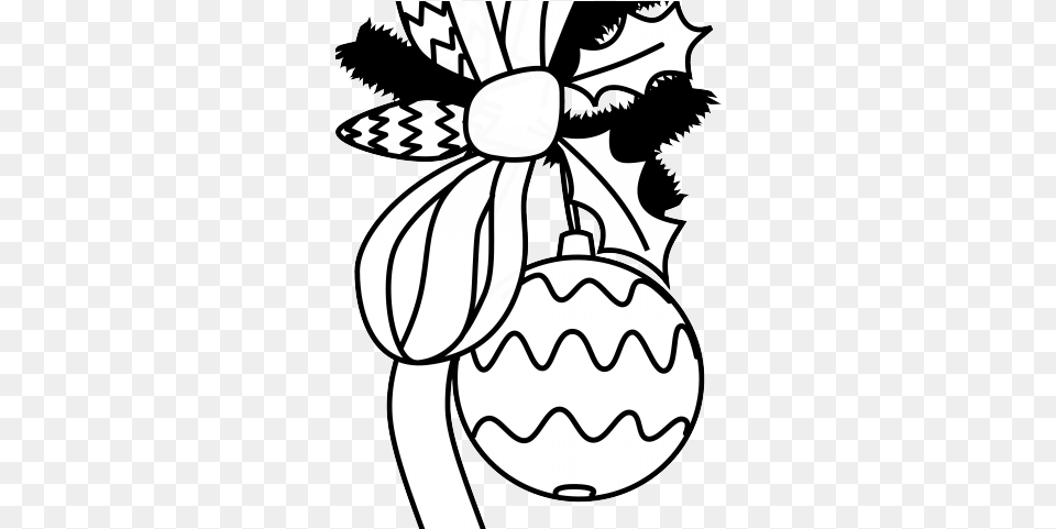 Christmas Black And White Clipart Black And White Christmas Design White And Black, Food, Nut, Plant, Produce Free Transparent Png