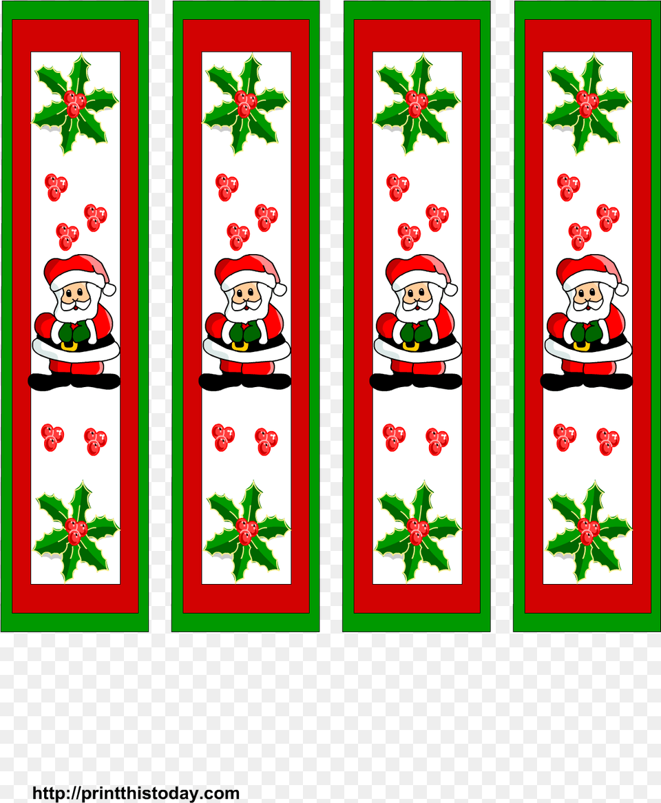 Christmas Bookmarks Featuring Santa Claus, Baby, Person, Face, Head Free Png Download