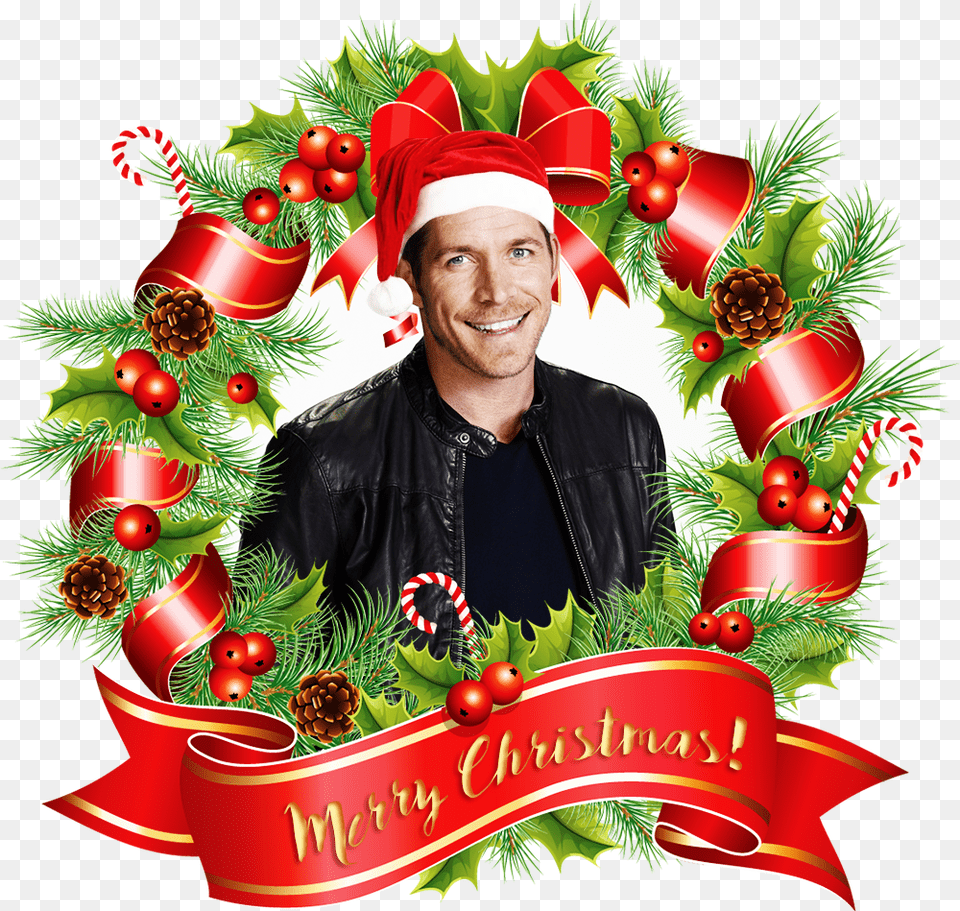 Christmas Border Circle, Adult, Male, Man, Person Png