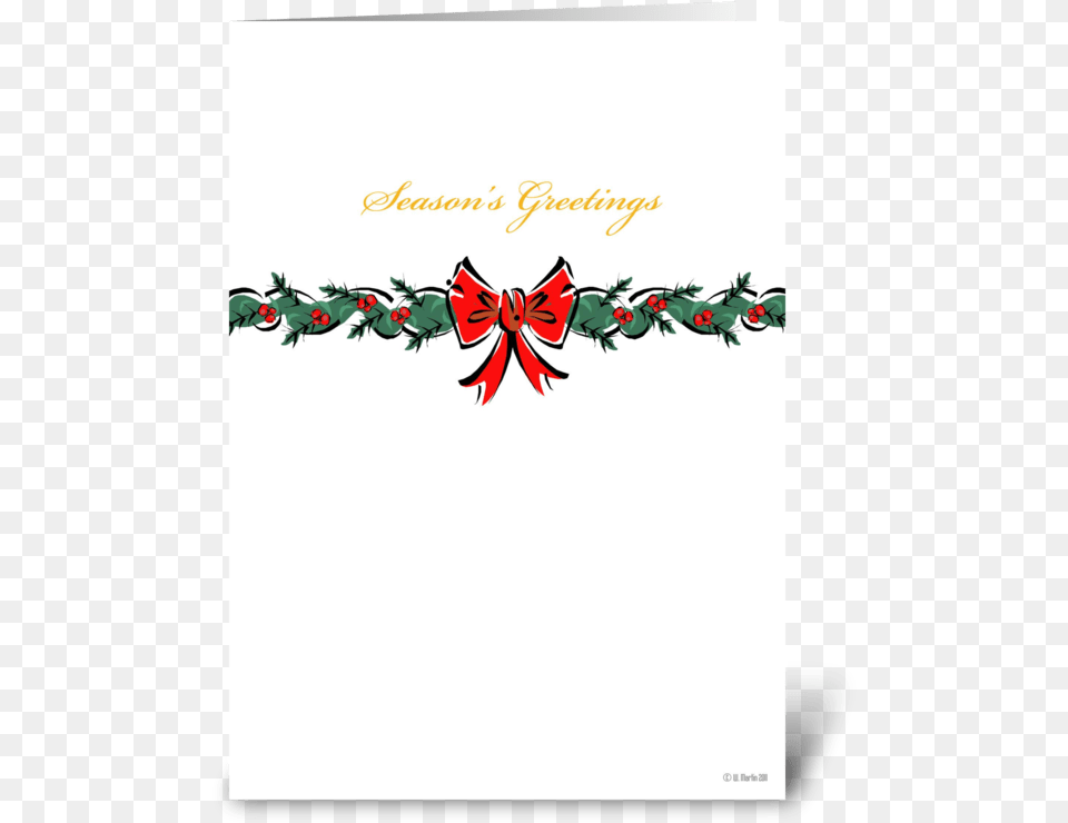 Christmas Bow Card Decorative, Envelope, Greeting Card, Mail Free Png Download