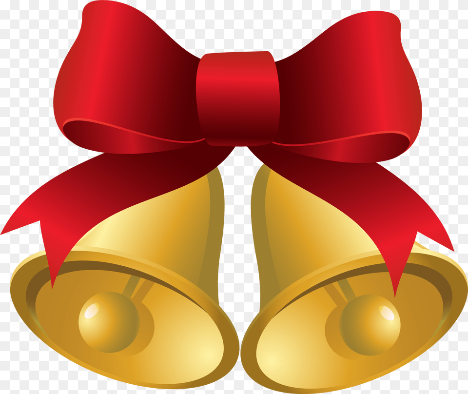 Christmas Bow Gold Bells With Red Clipart Image Gallery Christmas Bow With Bells, Bottle, Shaker Free Transparent Png