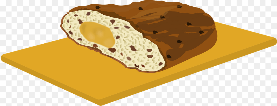 Christmas Bread On Cutting Board Clipart, Food, Bread Loaf Free Png