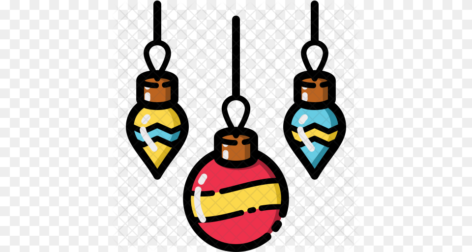 Christmas Bulb Icon Of Colored Outline Clip Art, Person, Face, Head, Weapon Free Transparent Png