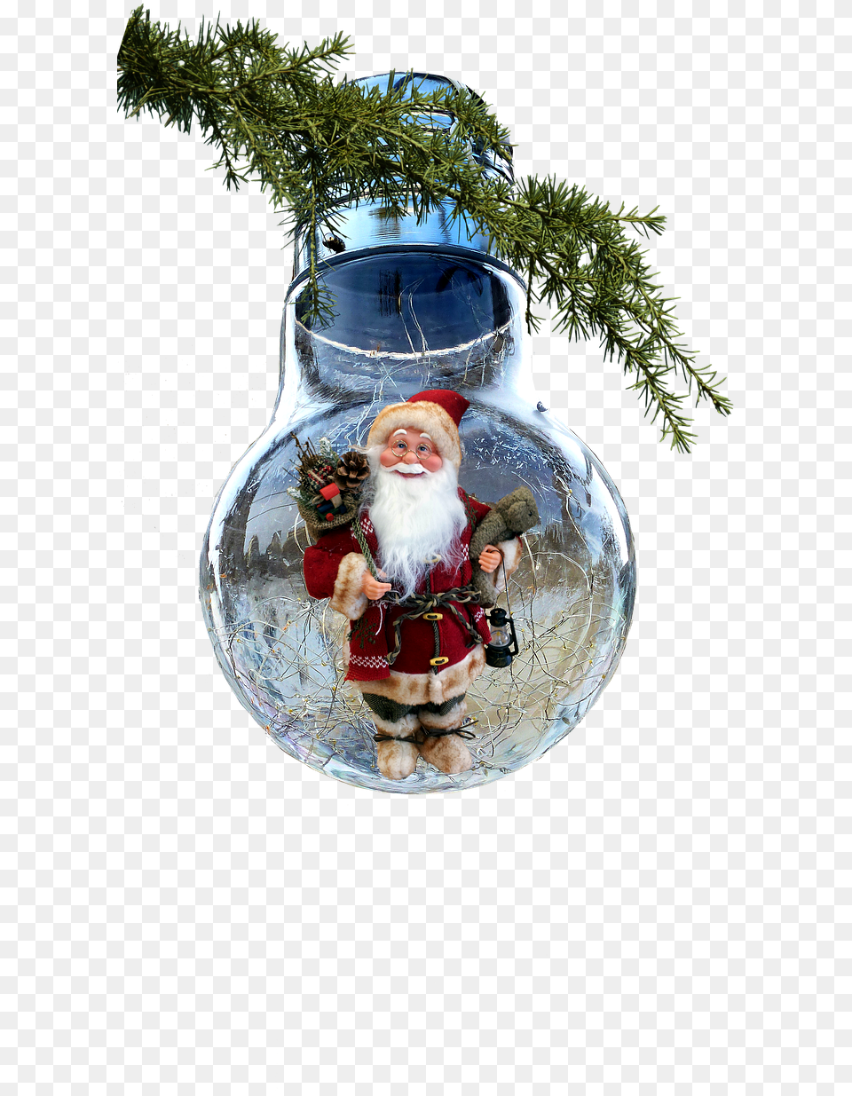 Christmas Bulb Pere Noel Christmas Day, Person, Sphere, Plant, Tree Png