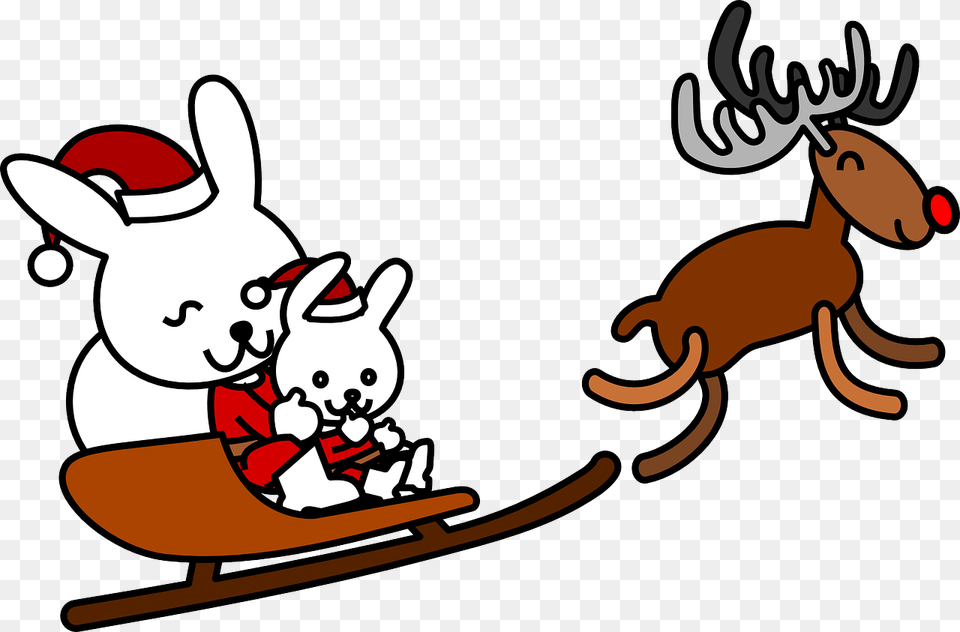 Christmas Bunny Coloring Pages, Baby, Person, Animal, Mammal Free Png Download