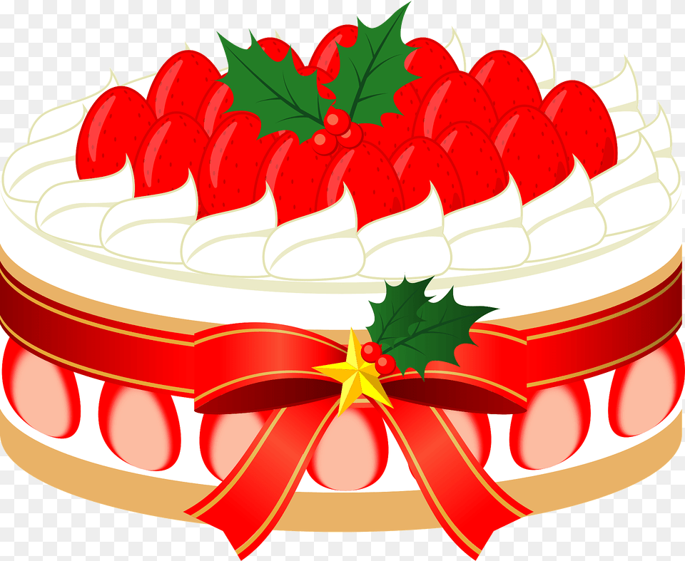Christmas Cake Clipart, Birthday Cake, Cream, Dessert, Food Free Png Download