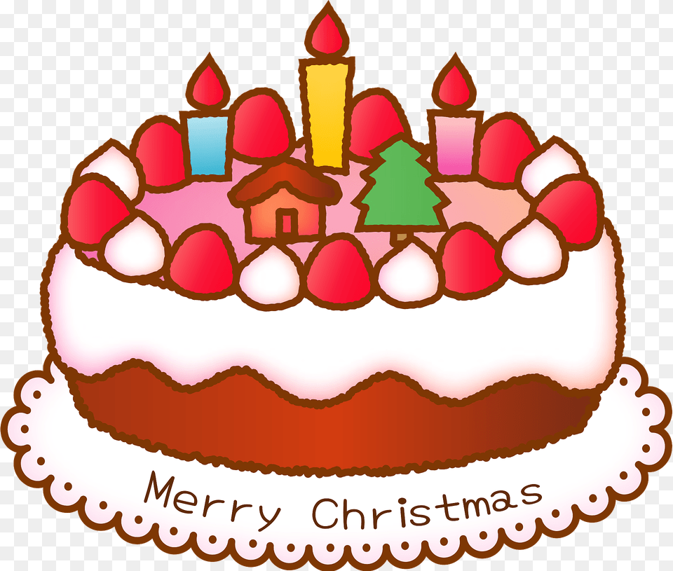 Christmas Cake Clipart, Birthday Cake, Cream, Dessert, Food Png
