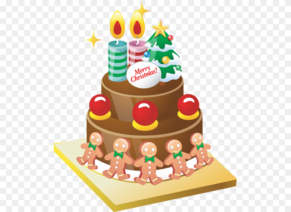 Christmas Cake Clipart, Birthday Cake, Cream, Dessert, Food Free Png Download
