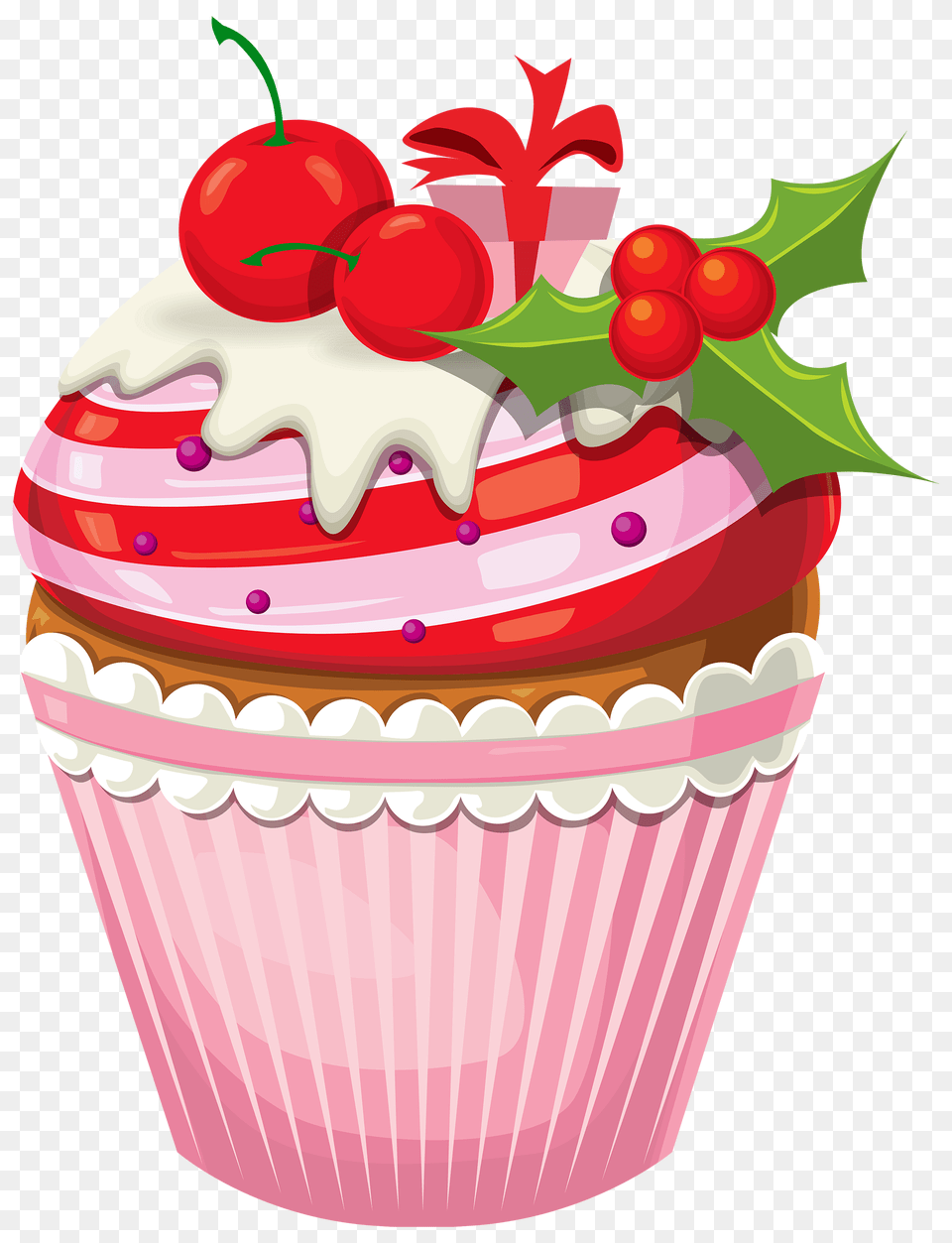 Christmas Cake Clipart The Best Clipartpng Cupcakes Clipart, Cream, Cupcake, Dessert, Food Free Png