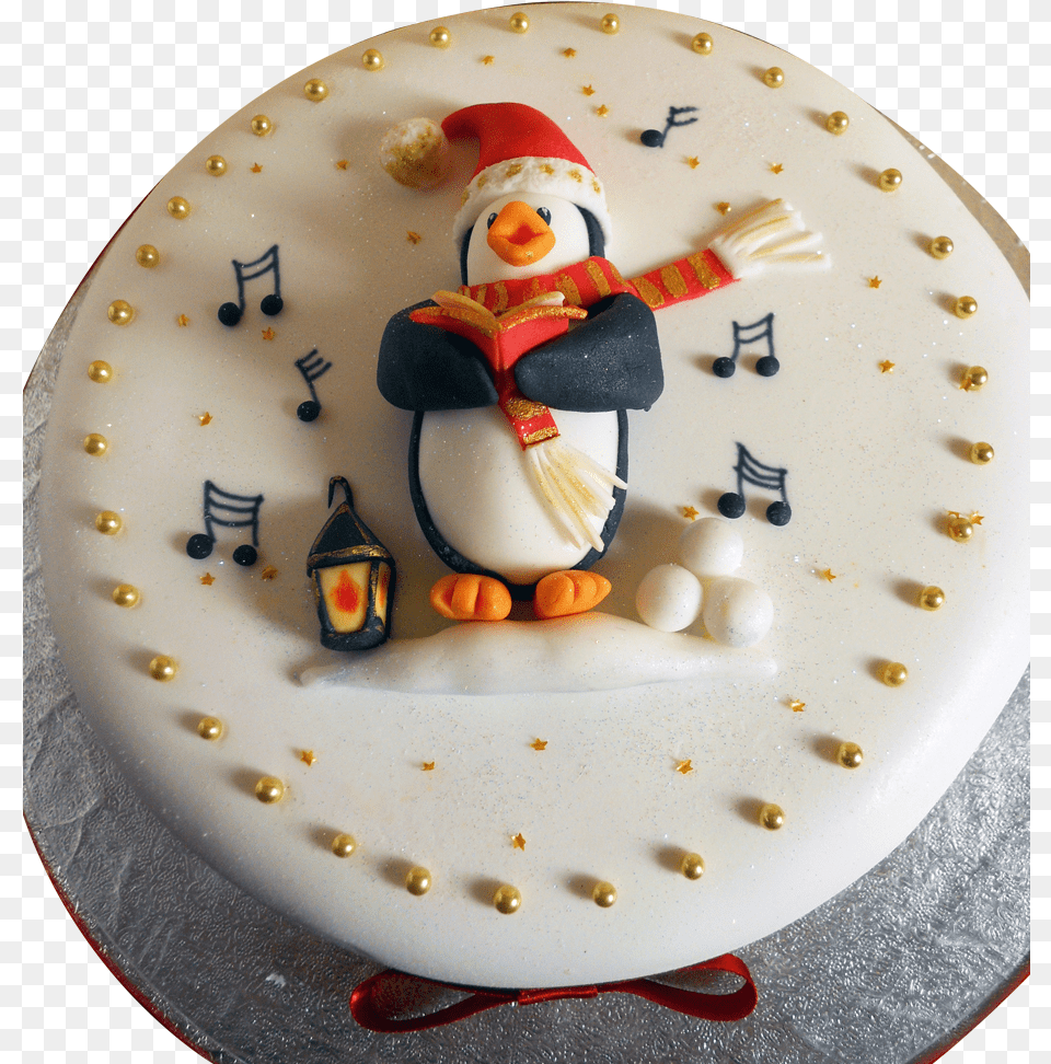 Christmas Cake With Penguin Square Christmas Cake Ideas Easy, Birthday Cake, Cream, Dessert, Food Png Image
