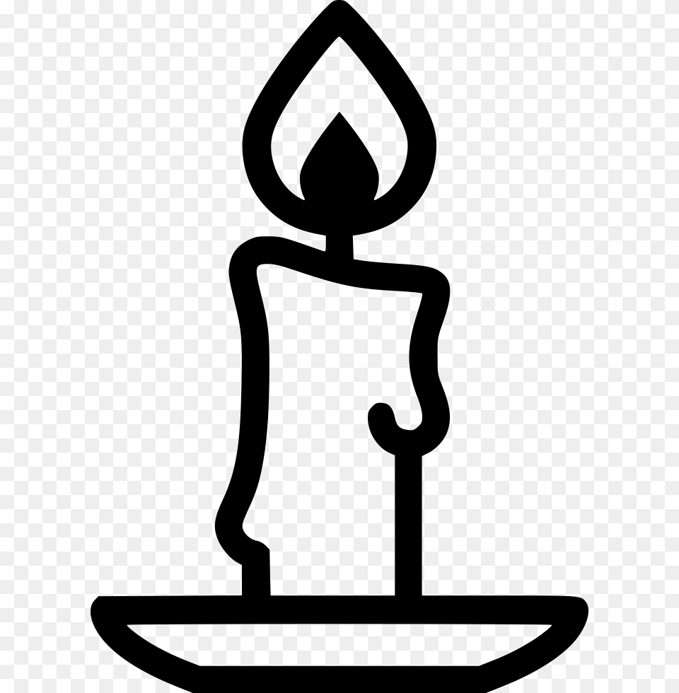 Christmas Candle Candle Black And White, Stencil, Smoke Pipe Png Image