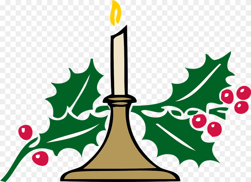 Christmas Candle Candlelight Holly Christmas Clip Art, Person, Face, Head Png Image