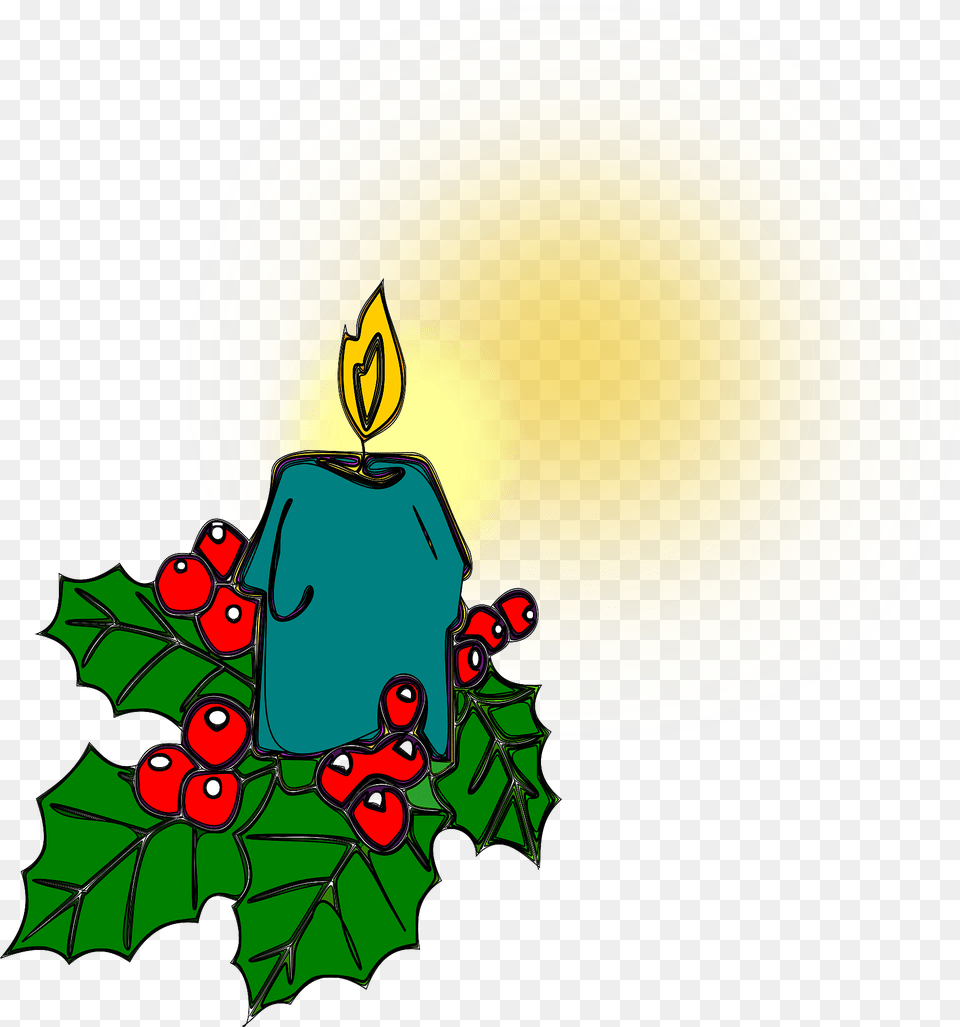 Christmas Candle Clipart, Leaf, Plant Free Transparent Png
