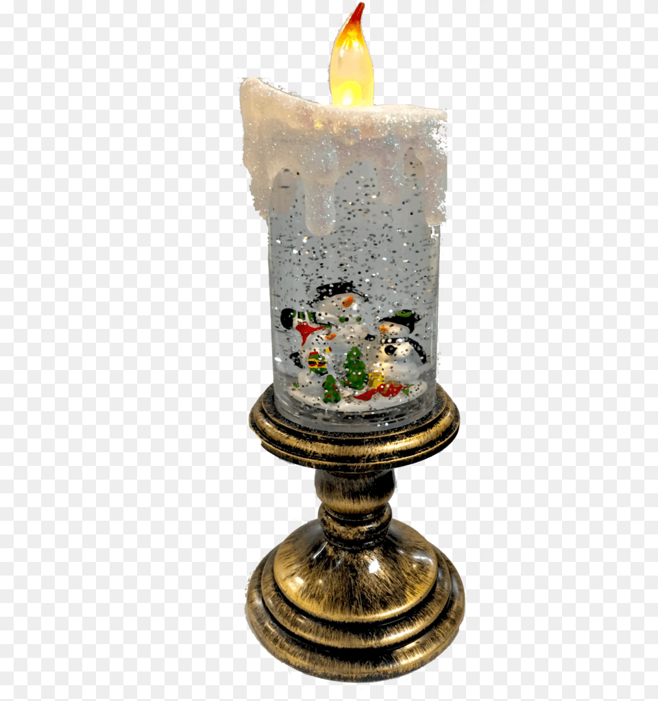 Christmas Candle Glitter Snow Globe, Festival, Hanukkah Menorah Png Image