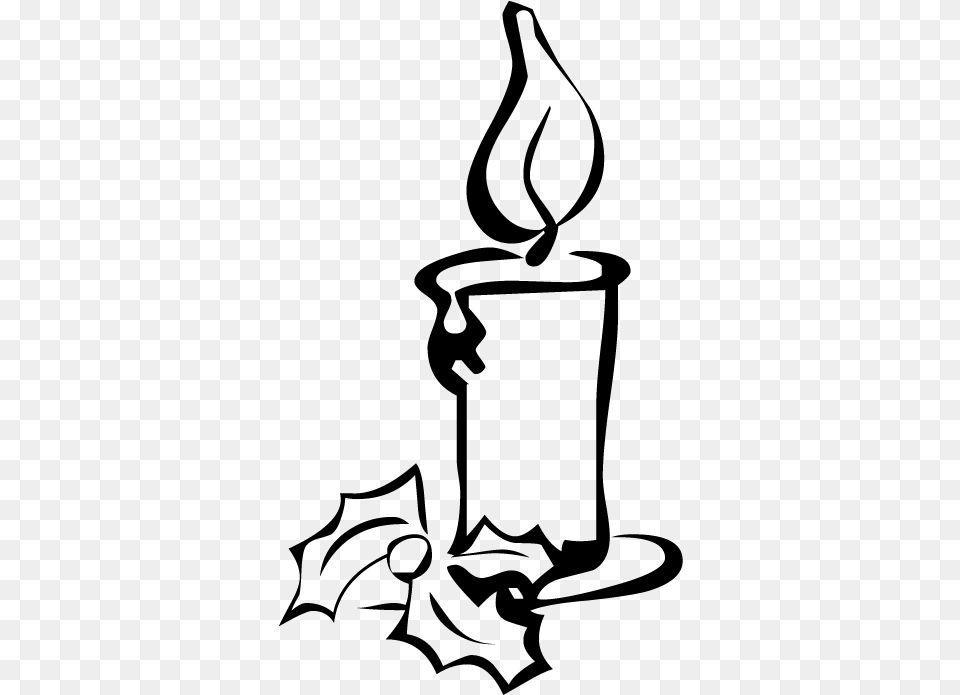 Christmas Candle Images Candle Black And White, Gray Free Png