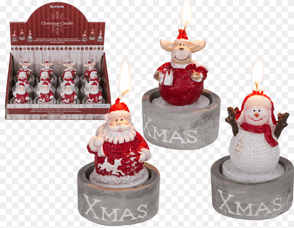 Christmas Candle In Cement Pot Out Of The Blue Kg Cake Decorating Free Png