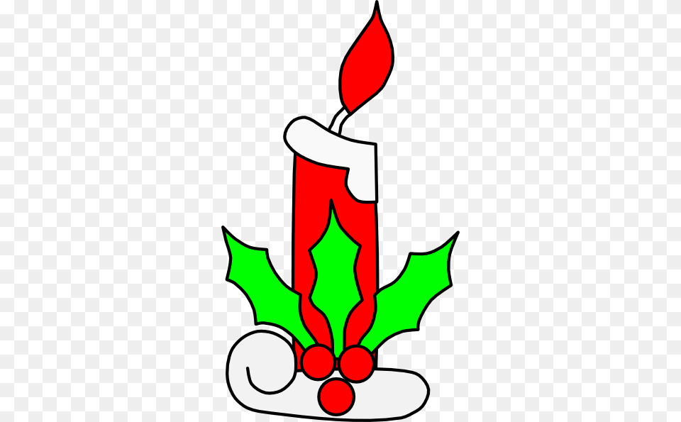 Christmas Candle Light Clip Art, Leaf, Plant Png Image