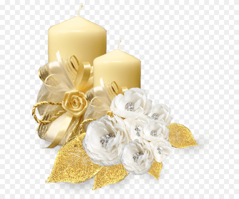 Christmas Candle Transparent Wedding Candle, Flower, Flower Arrangement, Flower Bouquet, Plant Free Png Download