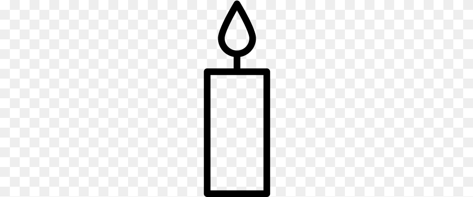 Christmas Candle Vector Outline Of Candle, Gray Png Image