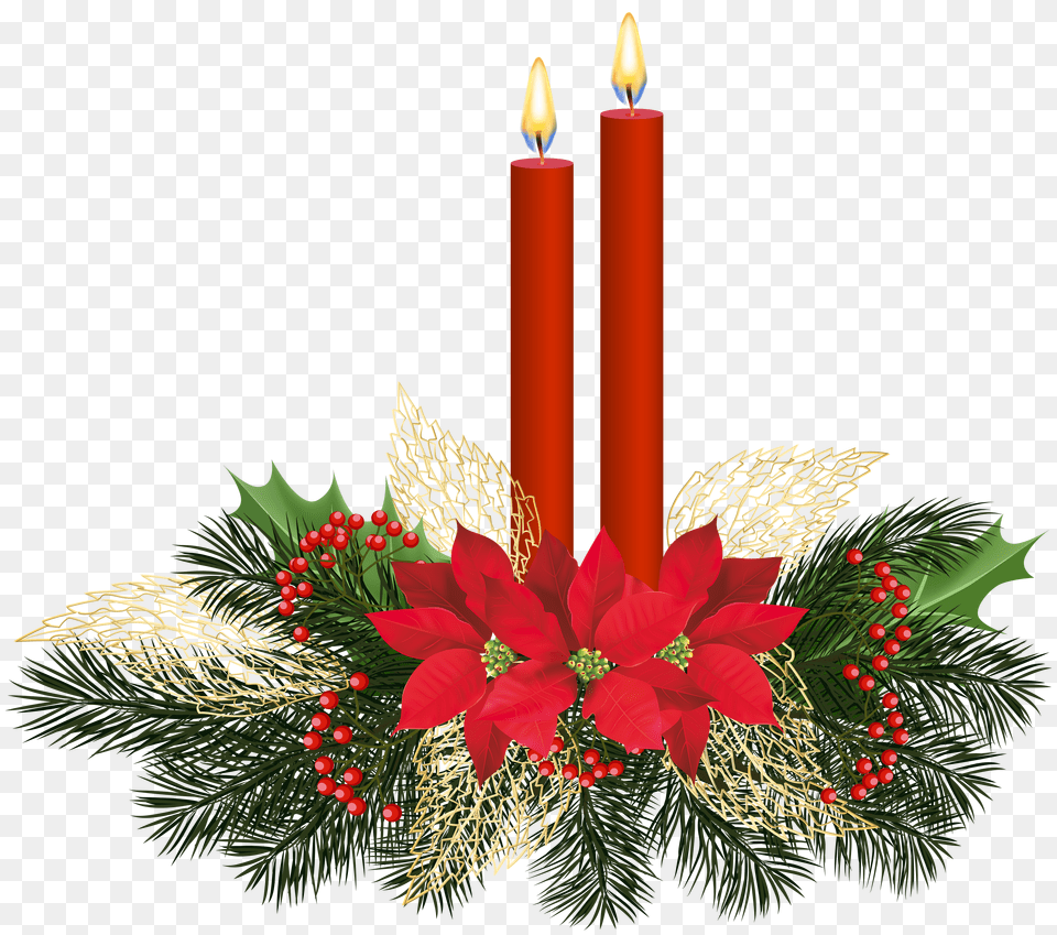 Christmas Candles Clip Free Png Download