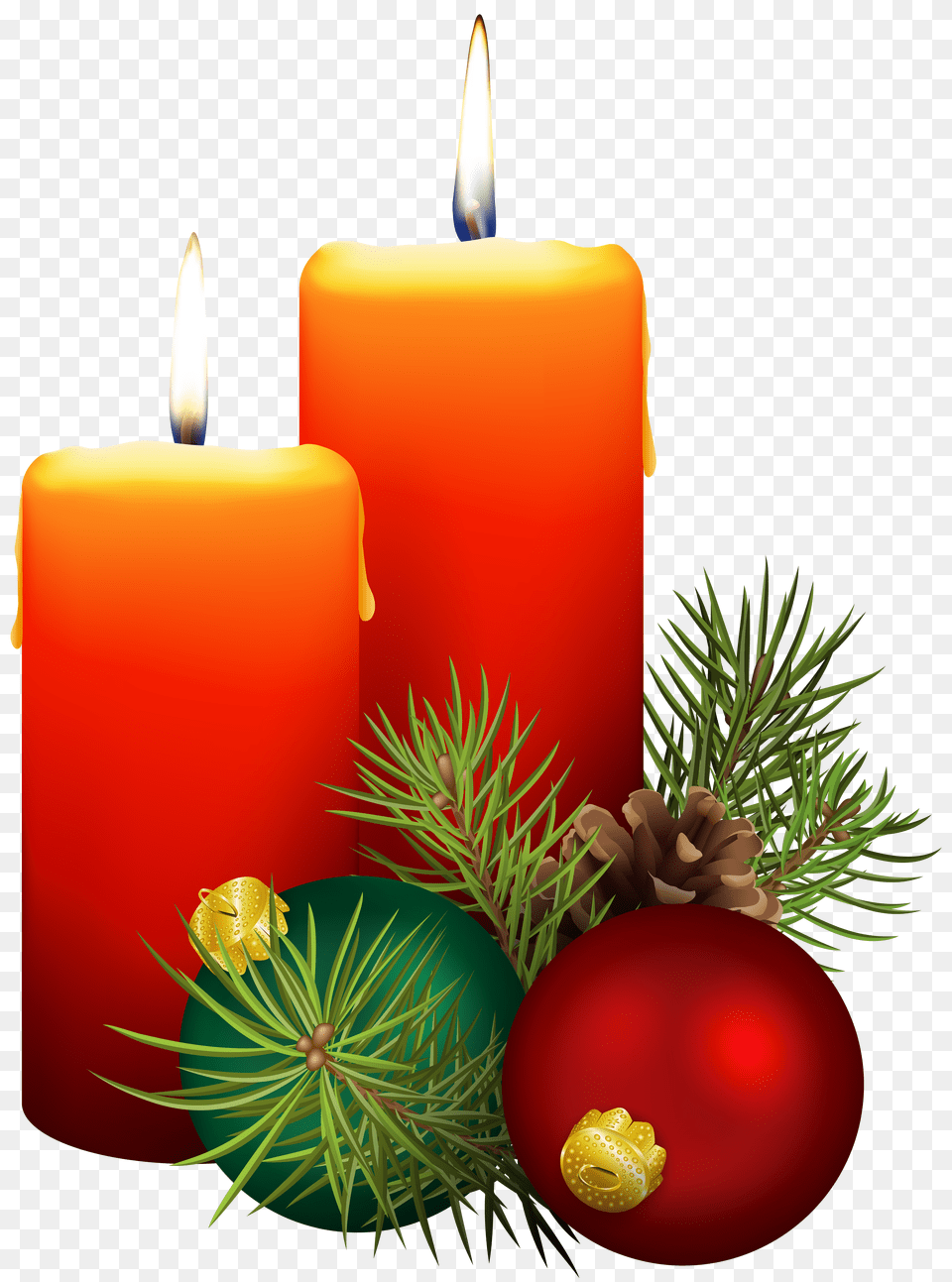 Christmas Candles Clip Art Free Png