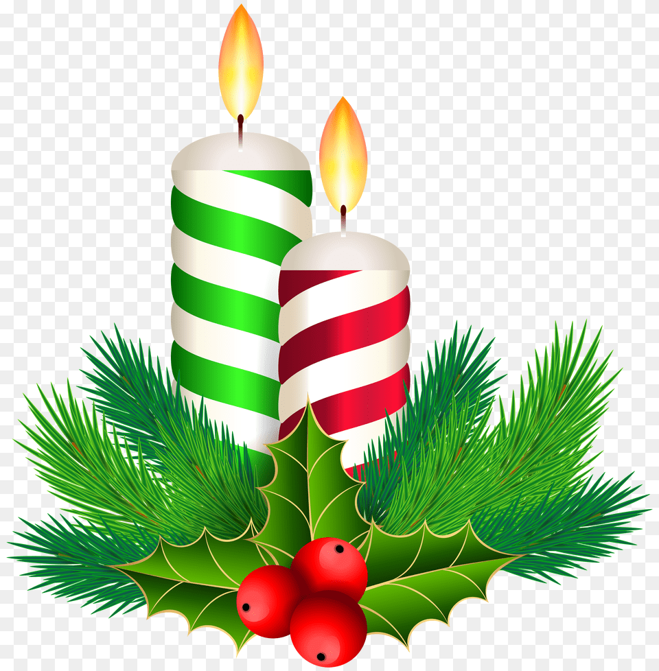 Christmas Candles Decoration Clip Png Image