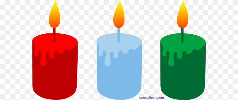 Christmas Candles Trio Clipart, Candle, Food, Ketchup Free Png