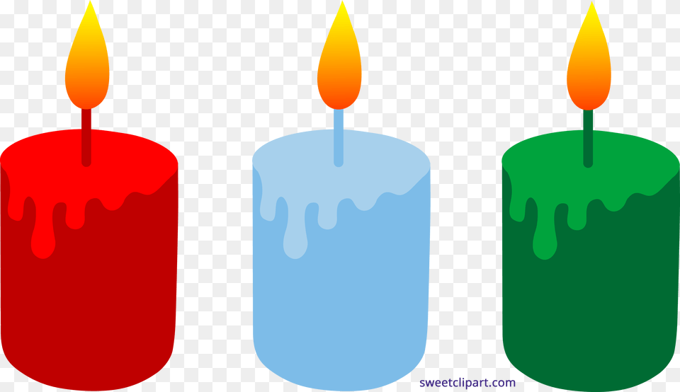 Christmas Candles Trio Clipart, Candle, Dynamite, Weapon Free Png