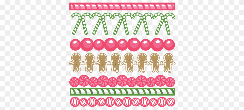Christmas Candy Borders Svg Cutting Files Cuts Christmas Border Svg, Food, Sweets, Baby, Person Free Png Download
