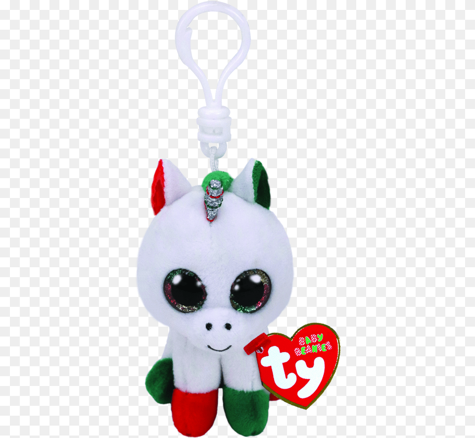 Christmas Candy Cane The Unicorn Clip Beanie Boo Beanie Boo Candy Cane Unicorn, Plush, Toy, Accessories, Hardware Free Transparent Png