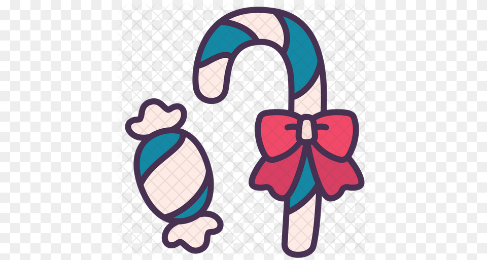 Christmas Candy Icon Bow, Purple Png