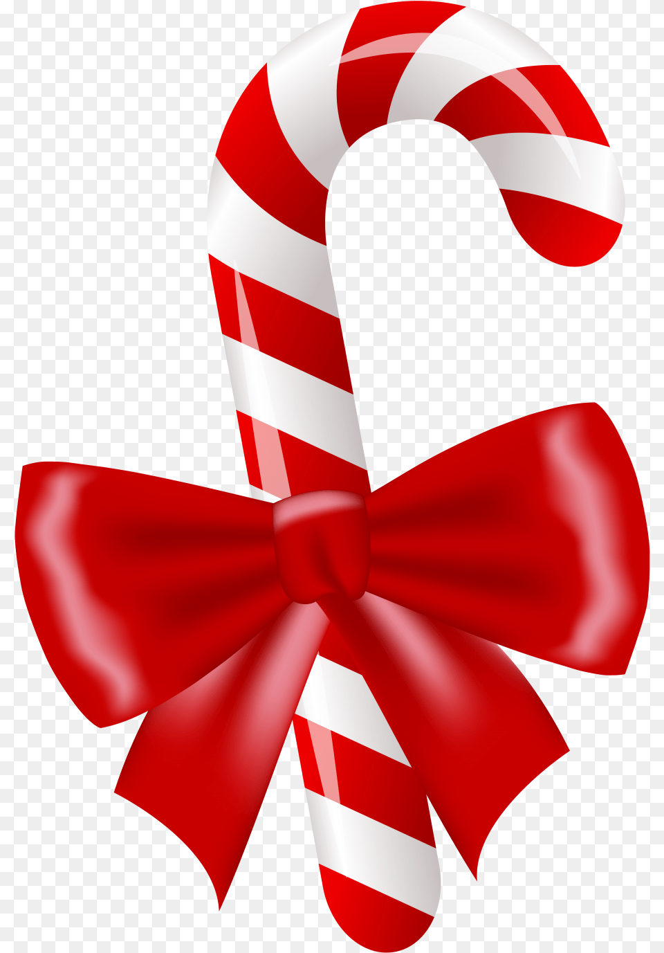 Christmas Candy Stick With Bow Image Christmas Candy Cane Clipart, Food, Rocket, Sweets, Weapon Free Png Download