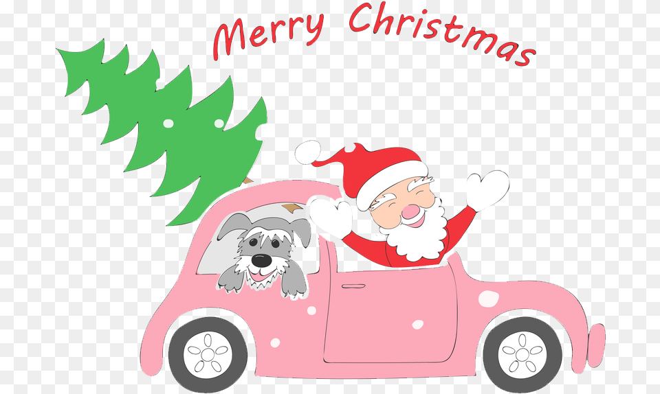 Christmas Car Happy New Year 2018 Auto, Person, Face, Head, Wheel Free Png