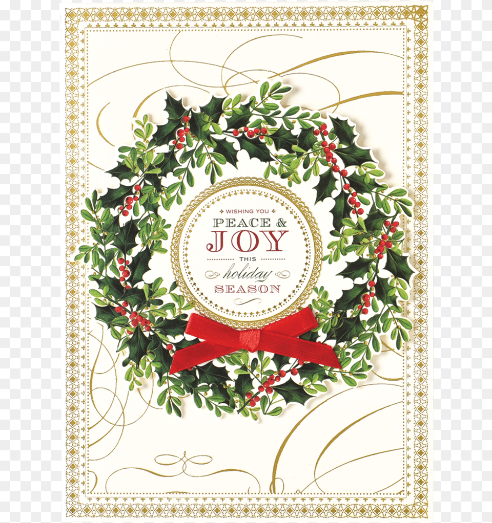 Christmas Card, Plant, Wreath Free Transparent Png