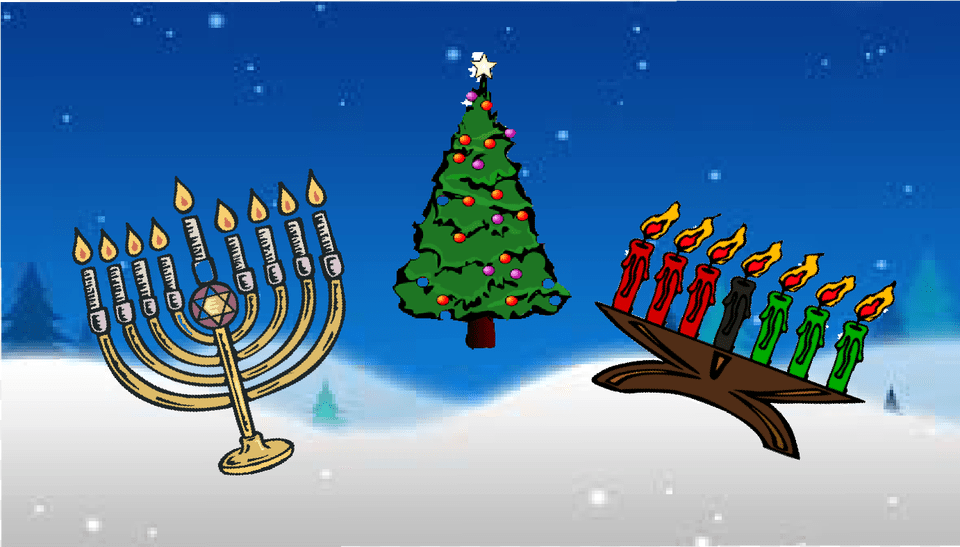 Christmas Card, Festival, Hanukkah Menorah, Plant, Tree Free Png Download