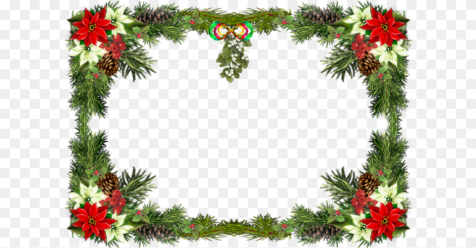 Christmas Card Frame 1 Image Christmas Border Wreath, Plant, Tree Free Transparent Png