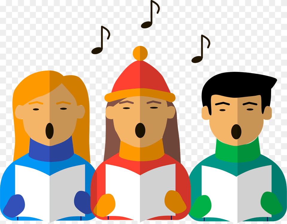 Christmas Carolers Clipart, People, Person, Reading, Baby Free Transparent Png